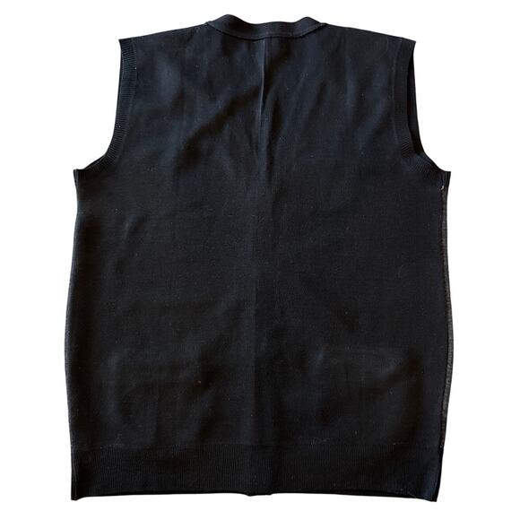 Vintage Mens Gray Argyle Button-Up Sweater Vest XL Old Money Preppy Knit Grandpa - Picture 2 of 7